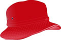 CHILDS BUCKET HAT WITH REAR TOGGLE CROWN ADJUSTER 54*-50CM RED